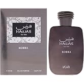 Rasasi Hawas Kobra EDP For Men 100 ml | Narenciye, Baharatlı, Odunsu, Kehribar - Eau de Parfum Sprey Erkekler i&ccedil;in Uzun &Ouml;m&uuml;rl