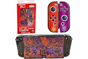 CHIKIXSON Switch OLED Case, Switch OLED Cover Scarlet and Violet Hard Shell, Dockable Switch Case Cover Protective for Switch OLED