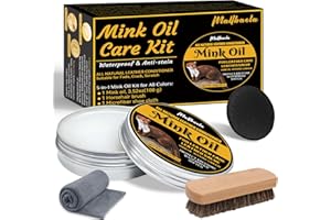 MALLBAOLA Lucido Scarpe per Stivali in Pelle, Grasso per Scarpe in Pelle e Detergente 100 g, Grasso di Foca con Formula Impermeabile Premium per Ammorbidire e Ripristinare Scarpe Mobili in Pelle, Pulizia Scarpe