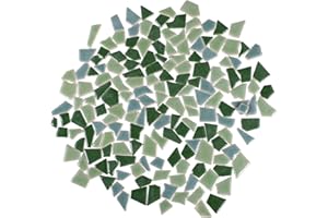 Artibetter Carreaux de mosaïque irréguliers en céramique - Multicolore - Pour bricolage - Pot de fleurs - Cadre photo - Décoration - 200 g - Vert