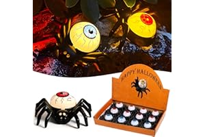 BGIUSQF Candelita de Araña LED Con Efecto Llama - Decoración Interior Para Fiesta de Halloween - Luces LED Para Ambientación