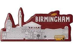 MUST HAVE SOUVENIRS British Union Jack London Sights City Fridge Magnet Manchester Birmingham Newcastle Liverpool (Birmingham Cityscape Long Epoxy)