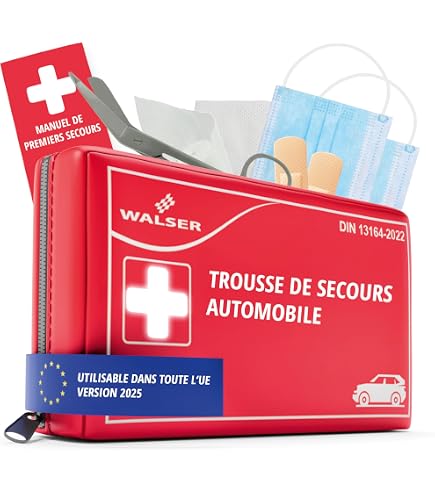 Trousse De Secours Voiture Leina Werke - Modèle Star II Bleu/blanc/rouge - Norme DIN 13100