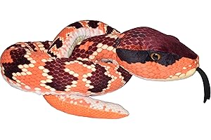Wild Republic Serpiente Eastern Cotton Mouth, Snakesss Peluche, 137 cm, Multicolor (1 , color/modelo surtido