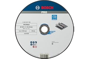 Bosch 1x Korundowa tarcza tnąca PRO Metal z otworem 22,23 mm, oSa | do Stal, Ø 230 mm, Akcesoria Duża szlifierka kątowa