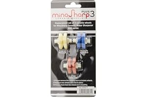 AS ONE Minosharp Lot de 3 meules de remplacement en céramique pour aiguisoir Minosharp Plus 3 (modèle 550)