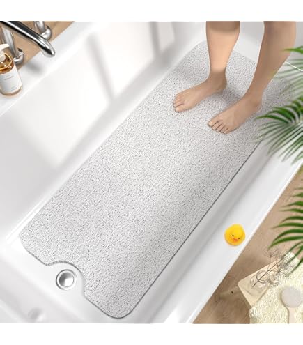 Tappetino Da Bagno Pieghevole Antiscivolo Per Vasca, In Silicone A Nido D'ape, Bianco, Senza Ventose, Lavabile In Lavatrice