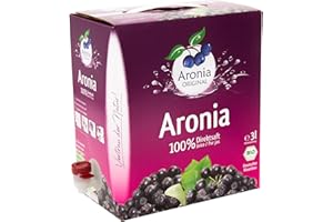 ‎ARONIA ORIGINAL Aronia ORIGINAL Bio Aroniasaft aus deutschem Anbau | 3 Liter Bio Direktsaft aus 100% Aroniabeeren | Vegan, ohne Konservierungsstoffe, ohne Zuckerzusatz (lt. Gesetz)