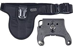 SPIDER HOLSTER – SpiderPro DSLR Single Camera System v2 for Carrying ONE Professional Camera and Heavy Gear Featuring Belt with Built-In Self-Locking Camera Holster for Secure Quick-Draw Camera Access