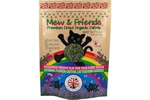 Mew & Friends Catnip - UK Grown | Premium Organic Catnip 100% Naturally Dried | Chemical Free | Extra Strong Cat Nip | New 2025 Crop | Cat Toy | Cat Treat | Gift For Cat Lovers - 30g