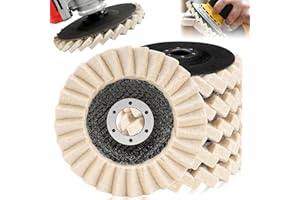 KOVSGQ Disque De Polissage Disque a Polir Pour Meuleuse Disques De Polissage Flexibles 6Pcs 125mm Disque De Polissage En Feutre Disque a Polir Inox pour Verre Céramique Métal Marbre