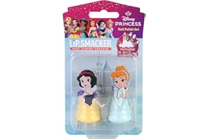 Lip Smacker Disney Princess, Coffret 2 Vernis à Ongles pour Filles Blanche-Neige & Cendrillon, Édition Cadeau 2025