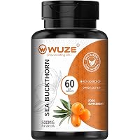 Wuze Sea buckthorn Seed Extract Capsules (Anti oxidant and Immunity Booster) 500 MG- 60 Vegetarian Capsules (Wuze_1026)
