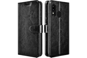 NWNK13 For Galaxy A20e Case Leather Wallet Book Flip Folio Stand View Cover Pouch For Samsung A20e Phone Cover Black