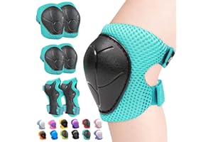 Inkidio Knieschützer für Kinder Schutzausrüstungsset Knieschützer und Ellenbogenschützer-Set mit Handgelenkschutz für Mädchen und Jungen Rollschuhe Roller Radfahren Fahrrad Skateboard