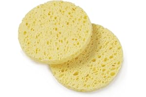 Manicare Zellulose-Reinigungsschwamm, Gesichtsreinigung, Peeling, massiert, entfernt Make-up und Gesichtsmasken, Hautpflege, natürliche Fasern, umweltfreundlich, wiederverwendbar, 2 Stück