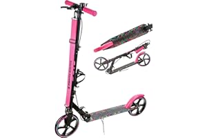 Raven - Monopattino per bambini, adulti - Scooter - Monopattino freestyle - Pieghevole, regolabile, tracolla per il trasporto, campanello