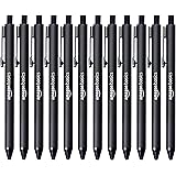 Amazon Basics - Penna a sfera a scatto - Nero - Confezione da 12