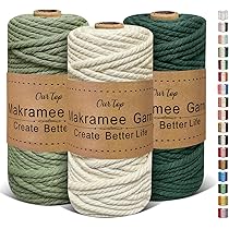 OurTop Premium macramégaren, 3 mm x 300 m, macramé koord, garen voor doe -het-zelf handwerk, weven, decoratie, hangplant, plantenhanger