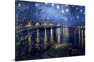 PICANOVA – Vincent Van Gogh La Nuit étoilée 2 60x40cm – Photo sur Toile – Impression sur Toile Haut de Gamme – Image sur Toile pour Décoration Murale Moderne