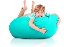 Aiire Puff Infantiles con Relleno Incluido - Sillon Infantil XXL para Decoracion Habitacion Niña o Niño - Silla, Sofa o Puf Bebe Gigante Turquesa - Originales Regalos para Niños de 6 a 10 Años