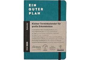 ‎EIN GUTER PLAN Ein guter Plan Mini 2026 – Ganzheitlicher Terminkalender für mehr Achtsamkeit und Selbstliebe – Nachhaltig produzierter Planer im handlichen DIN-A6-Format (Petrol 2026)