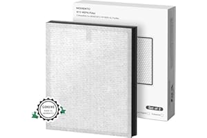 MORENTO HY4866 - Filtro HEPA per purificatore d'aria Ture per polvere, peli di animali domestici, fumo, polline, per camera da letto e ufficio, versione migliorata 2 Pack