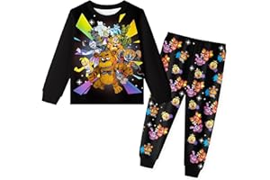 Pitevotur Five Nights Pyjamas Set Boys Girls Pajamas Cartoon Kids Pjs Set Sleepwear 3-11 Years