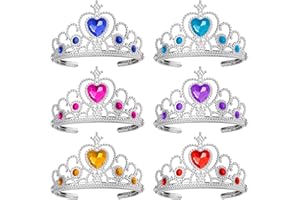 Ouinne 6 Pièces Filles Princesse Couronne, Diadèmes de Strass et Bandeau de Couronnes