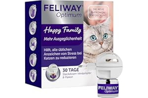 FELIWAY Optimum Start-Set | Pheromone für Katzen | Verdampfer für die Steckdose + 48ml Flakon | Diffuser gegen Stress, für mehr Harmonie | 30 Tage Wirkung | von Tierärzten empfohlen, klinisch getestet