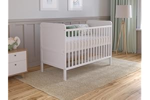 ‎LOVE FOR SLEEP Love For Sleep Babybett Beistellbett 120x60 cm mit Matratze - Kinderbett Baby Bett Holz Weiß, Babybett Komplett Set - Kinderbett Babybett Mitwachsend Gitterbett