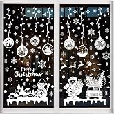 Christmas Window Stickers Reusable PVC Self-Adhesive Christmas Decoration Window Electrostatic Decoration for Christmas Indoor Home for Door Shop Window Glass 237