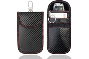 luwiscook Faraday Pouch for Car Keys, 2Pcs 2Layers Faraday Bag - Car Key Signal Blocking Bag RFID Blocker Pouch for Car Security, Anti-Theft Remote Entry Keyless Fobs Protection