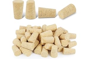 MIHURO 50 Stück Korken Zum Basteln,Weinflasche Korkstopfen Glasflaschen,Weinflasche Korken Holz Weinkorken Kegelförm,Korkstopfen Geeignet für Weinflaschen, Bierflaschen, Spirituosenflaschen