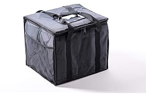 TAKE EAT AWAY Insulated Thermal Food Delivery Bag for Take Away's Delivery with Mesh Pockets for 14" Pizza Boxes T17