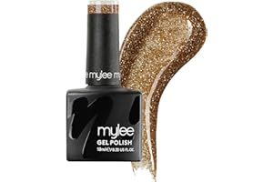 Mylee Vernis à Ongles en Gel 10 ml [Gold Digger] UV/LED Nail Art Manucure et Pédicure, Usage Professionnel dans le Salon et à la Maison - Durable et Facile à Appliquer