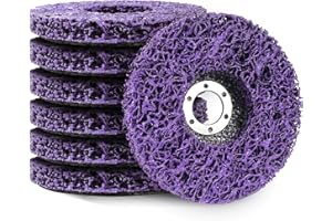 UVVRUR CSD Scheibe 125mm Grob Reinigungsscheiben 7 STK CSD Scheibe 125mm Schleifscheiben für Winkelschleifer Rost Entfernen Rostentferner für Ntfernen Sie Farbe, Rost (Lila, 7, Mittel)