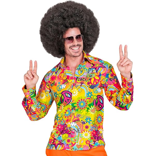 Perruque Disco Années 80 Homme – Kit Complet Avec Lunettes, Barbe Et Collier Afro – Idéal Fêtes, Cosplay, Halloween
