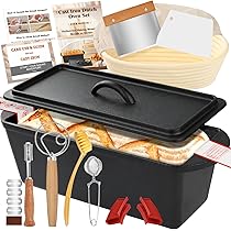 NZQXJXZ Casserole En Fonte Pour La Cuisson Du Pain, 26cm Cocotte En