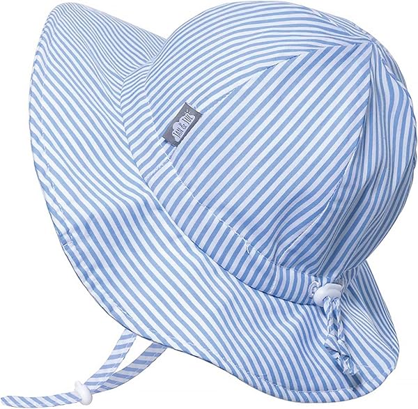 JAN & JUL Grow-with-Me Large Brim Cotton Floppy Sun Hat with UV Protection for Girls
