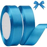 AWCIGG Blue Satin Ribbon, 44m x 20mm Decorative Gift Ribbon, Fabric Ribbon for Gift Wrapping, Florists, Crafts, Sewing, Cars,
