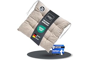 LILENO HOME Linda FUM - Juego de 1 cojín para silla de jardín, cocina o comedor (40 x 40 x 6 cm), resistente a los rayos UV, para interior y exterior