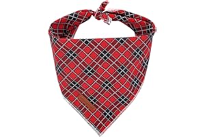 Unique style paws 1 bavaglini per cani di piccola taglia media e gatti, in cotone, lavabile, per cani di taglia piccola, taglia L, colore rosso e nero