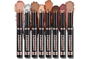 KTouler Eye Shadow Pen Set, Eye Shadow Pencil Shimmer Cream Eyeshadow Pen, Eyeshadow Pencil Crayon, Long Lasting Smooth High Pigmented Waterproof Eye Makeup (8 Pcs)
