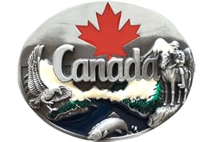 JEAN'S FRIEND Canada Canadian Maple Leaf Wildlife Belt Buckle Gurtelschnalle