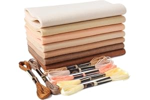 ZAIONE Soft Felt Fabric Sheets: 7Pcs 20x90cm Skin Tones Assorted Felt Sheets Crafts