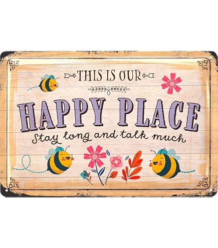 Custom Outdoor: My Garden Is My Happy Place metalen bord met paaltjes - Gepersonaliseerde buiten Happy Garden naam metalen bord met paaltjes-Yard