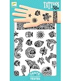 Tatuajes Temporales De Dragones Y Calaveras Djeco – Set De 2 Hojas Para Niños, Hipoalergénicos Y Fáciles De Aplicar