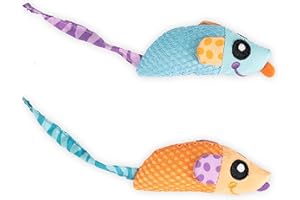 CATSTAGES Petstages Catnip Chew Mice - Zabawka dla kota - dba o zdrowe zęby - wielobarwna - 2-pak