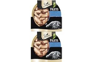 SHEBA Miska na mokrą karmę dla kotów, filety z kurczaka ze zrównoważonym tuńczykiem, 16 x 60 g